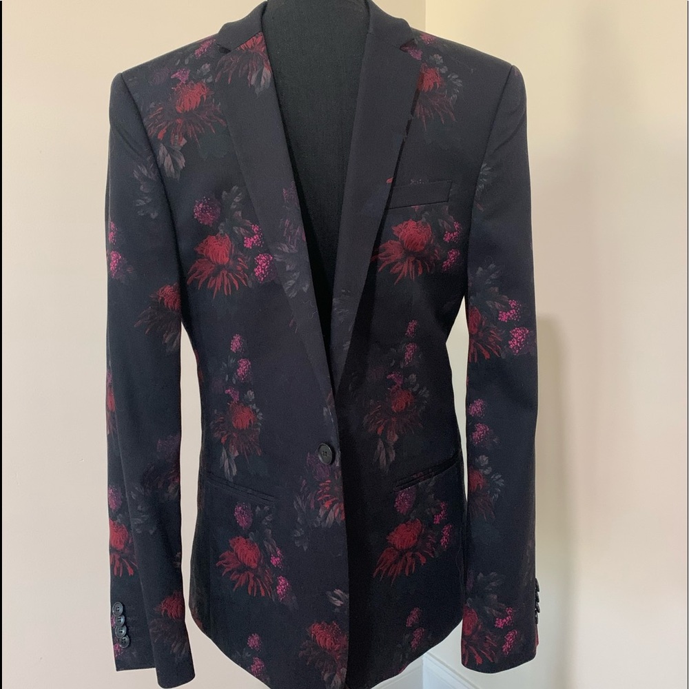 Mens River Island floral blazer